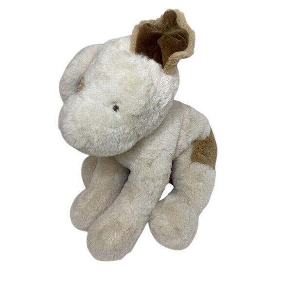 BUNNIES BY THE BAY NIBBLE DOG Skipit Floppy White Tan Brown Sitting 13" Plush - Picture 4 of 7